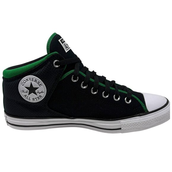 Converse All Star Black Green Trim High Top Shoes Men 11 Women 13 A02824F Retro - Picture 7 of 11